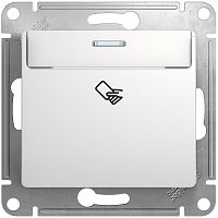Выключатель карточный с подсветкой без рамки Systeme Electric Glossa 1-кл. белый картинка